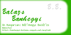 balazs banhegyi business card